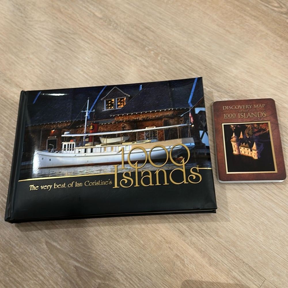 Set of 3 Thousand 1000 Islands Travel Guide coffee table book map Boldt Castle